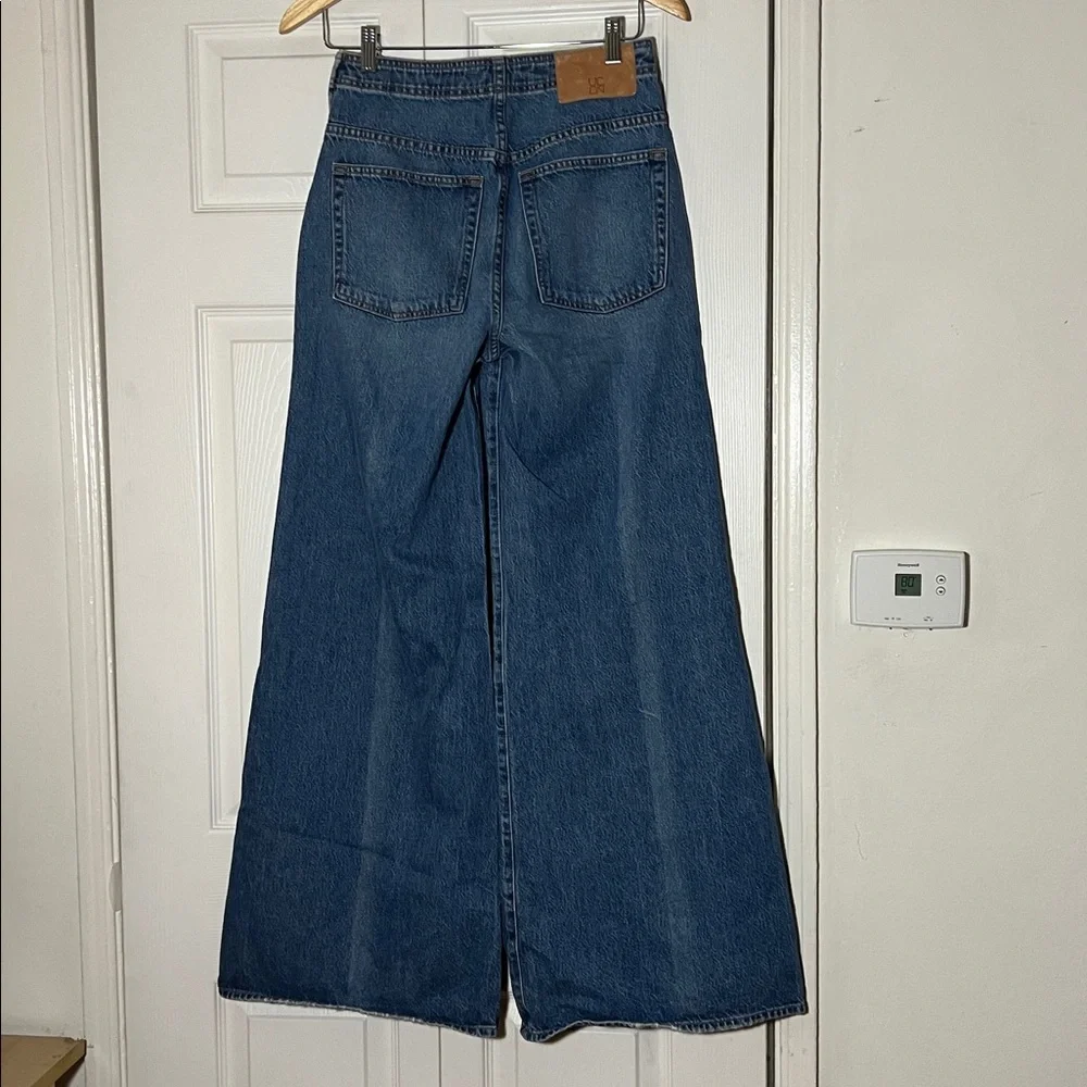 Ulla Johnson Blue High-Rise Wide-Leg Jeans - Picture 5 of 10